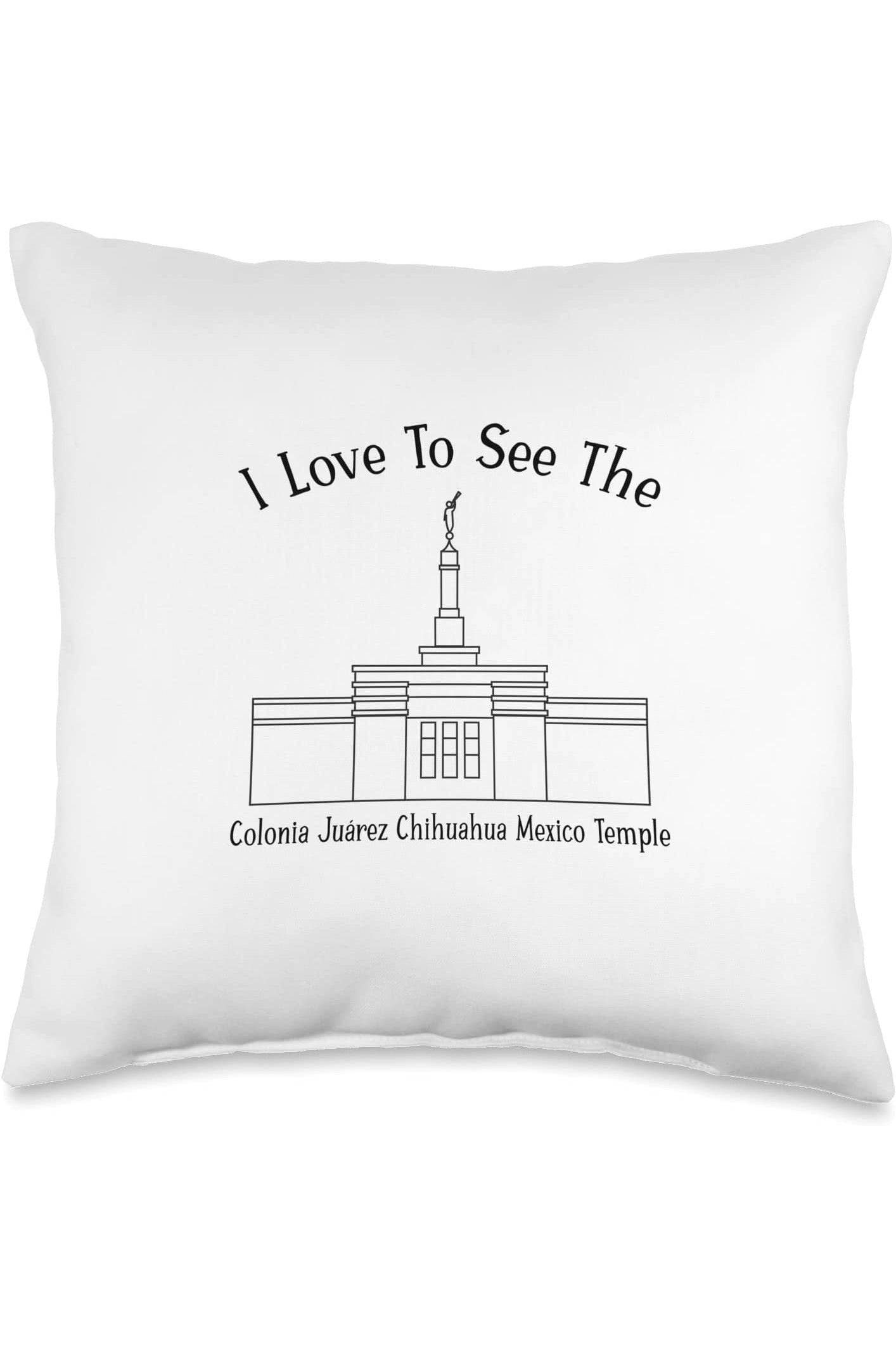 Colonia Juarez Chihuahua Mexico Temple Throw Pillows - Happy Style (English) US