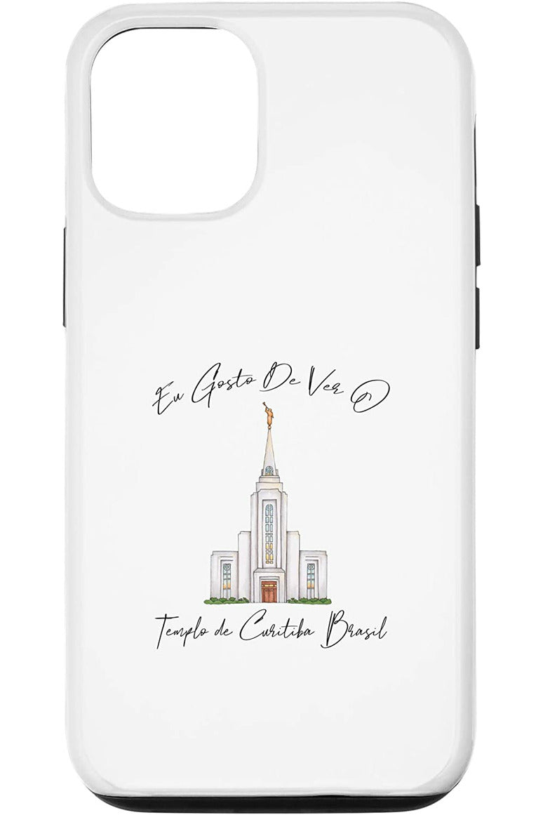 Templo de Manaus Brasil Apple iPhone Cases - Calligraphy Style (Portuguese) US