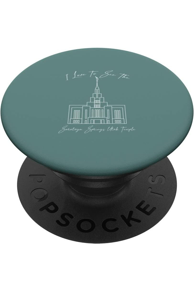 Saratoga Springs Utah Temple PopSockets Grip - Calligraphy Style (English) US