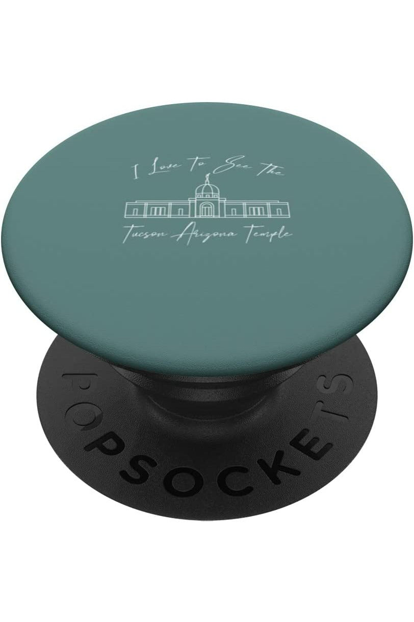 Tucson Arizona Temple PopSockets Grip - Calligraphy Style (English) US
