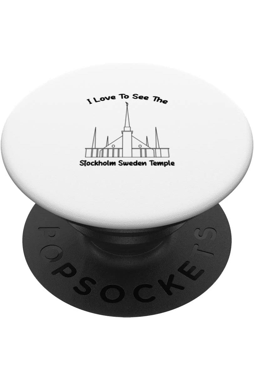 Stockholm Suède Temple, j'adore voir mon temple, primaire PopSocket