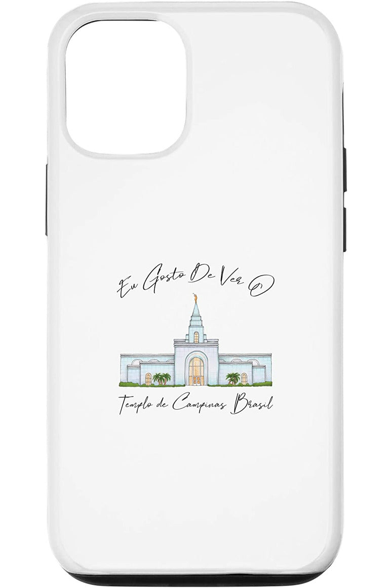 Templo de Manaus Brasil Apple iPhone Cases - Calligraphy Style (Portuguese) US