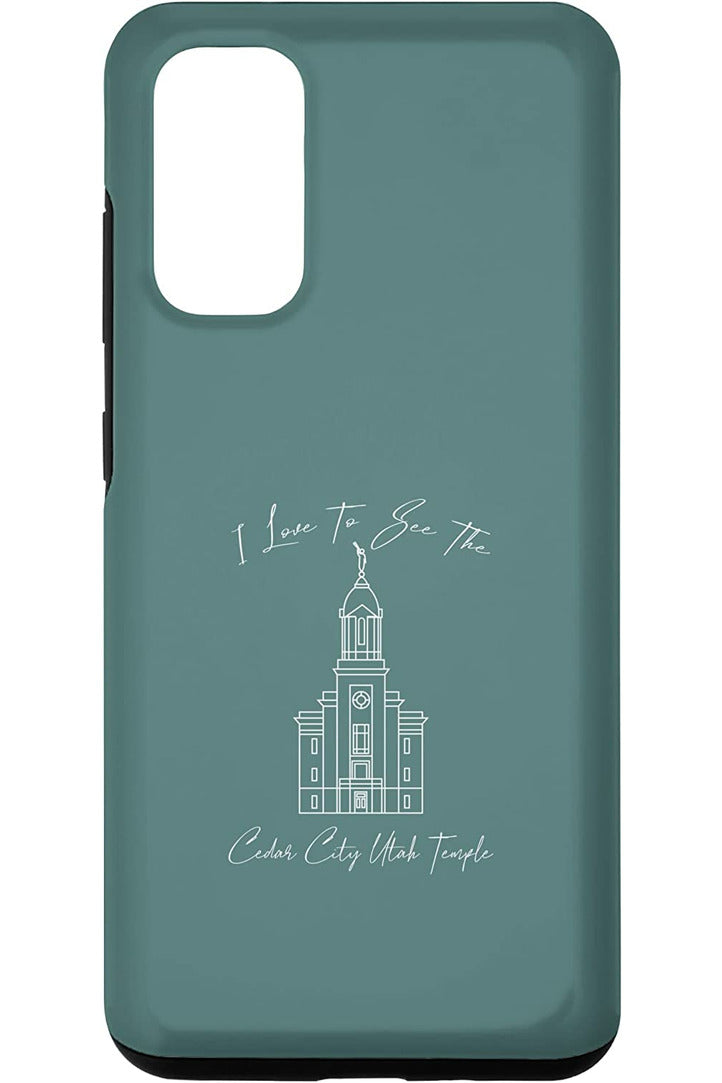 Cedar City Utah Temple Samsung Phone Cases - Calligraphy Style (English) US