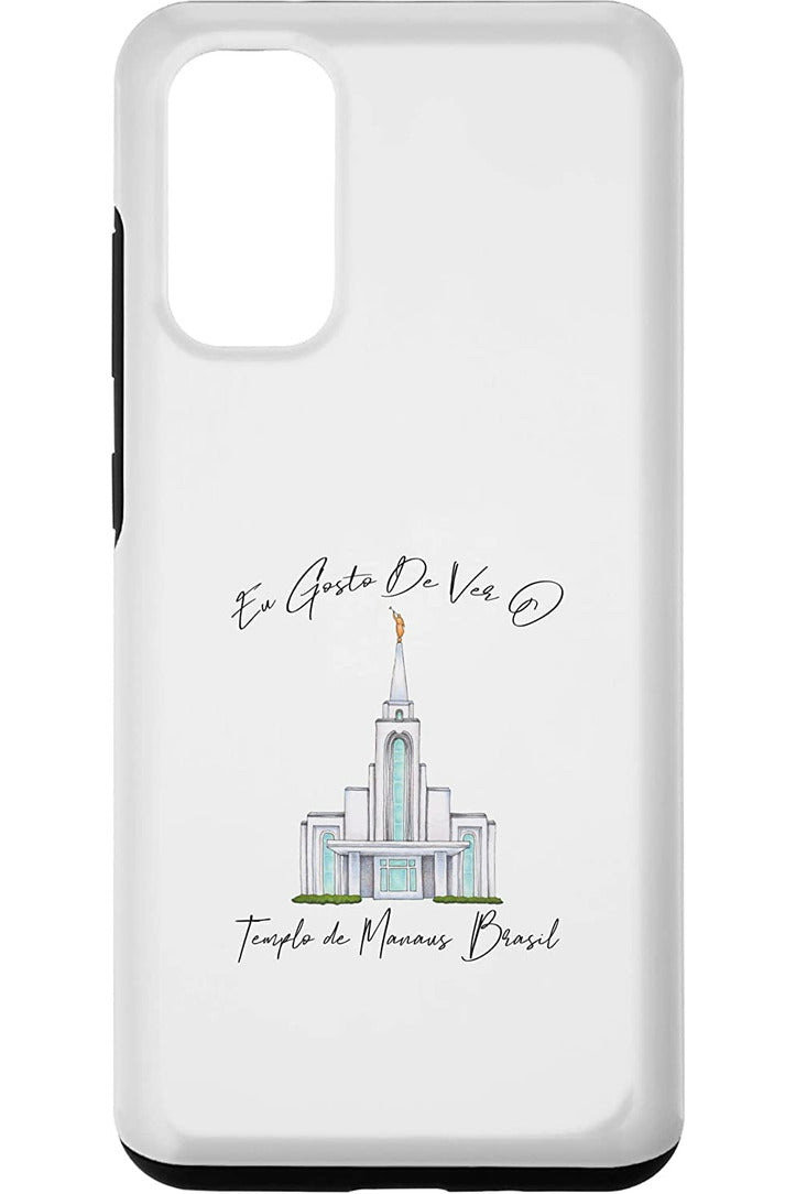 Templo de Manaus Brasil Samsung Phone Cases - Calligraphy Style (Portuguese) US