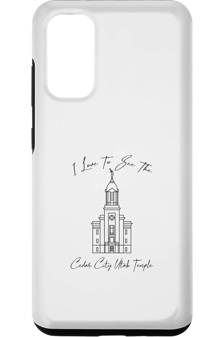 Cedar City Utah Temple Samsung Phone Cases - Calligraphy Style (English) US