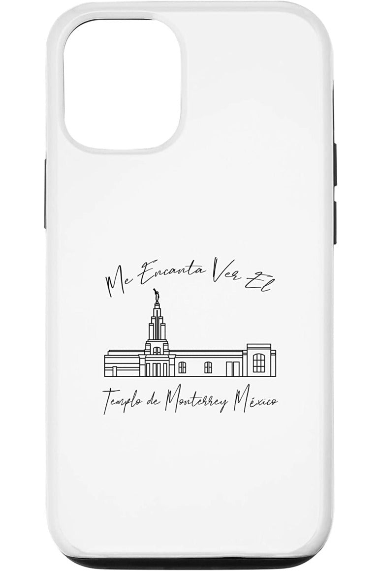 Monterrey Mexico Temple Apple iPhone Cases - Calligraphy Style (Spanish) US