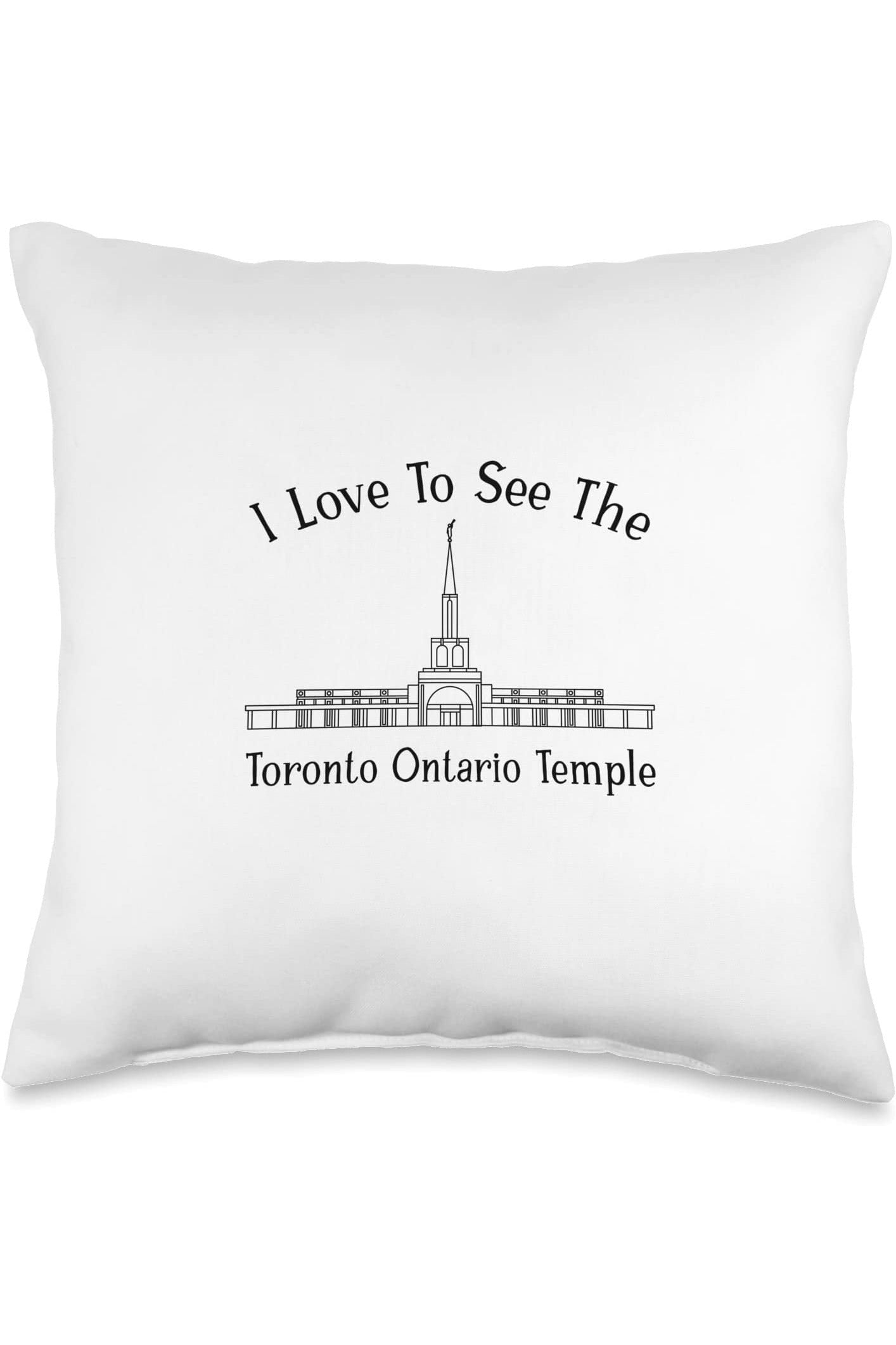 Toronto Ontario Temple Throw Pillows - Happy Style (English) US