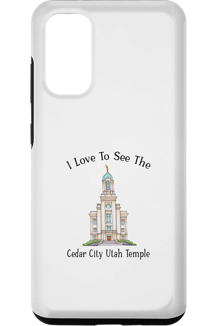 Cedar City Utah Temple Samsung Phone Cases - Happy Style (English) US