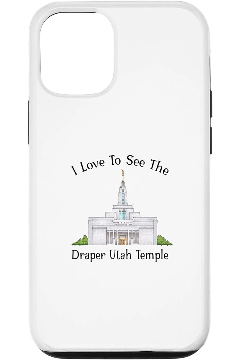 Draper Utah Temple Apple iPhone Cases - Happy Style (English) US
