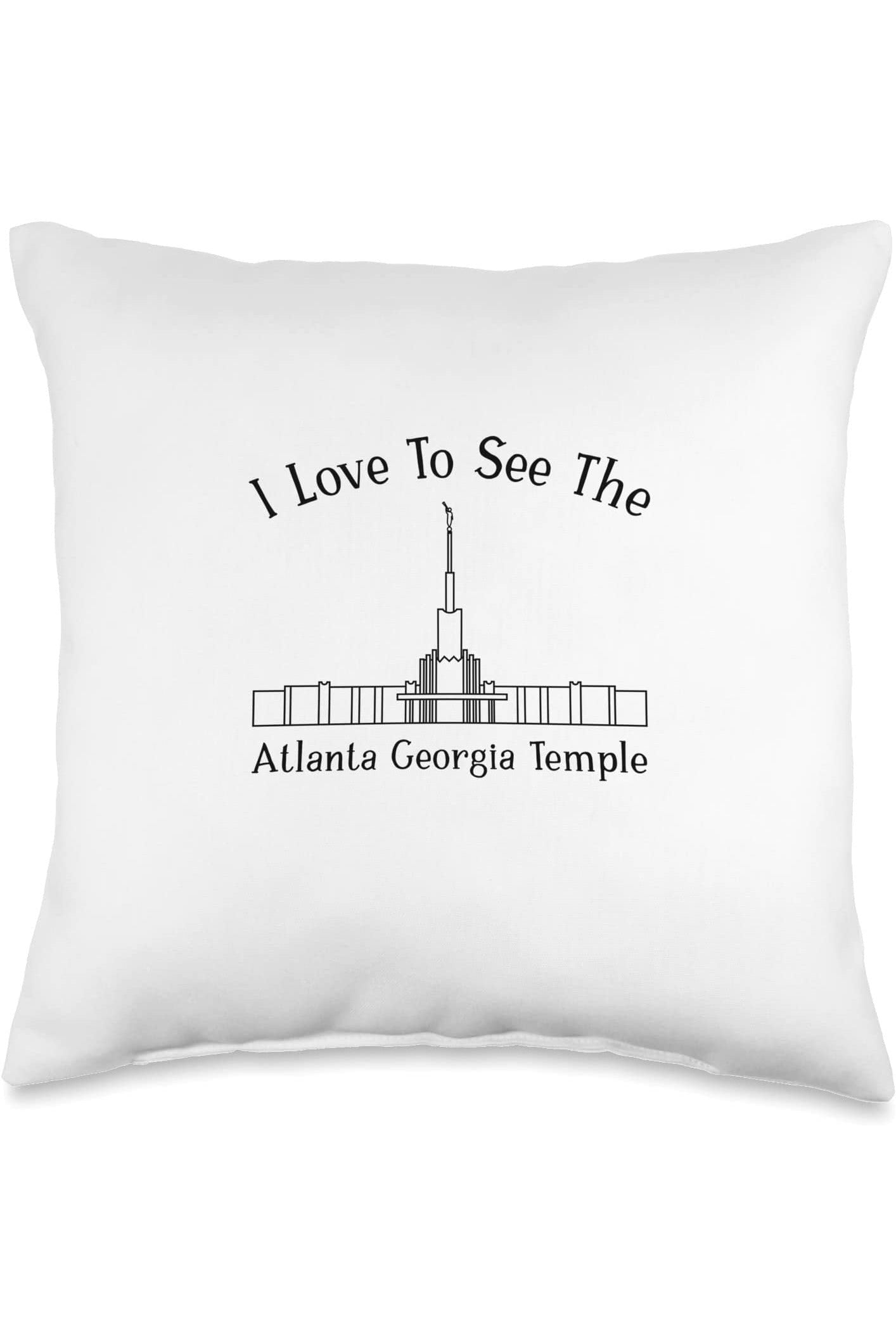 Atlanta Georgia Temple Throw Pillows - Happy Style (English) US