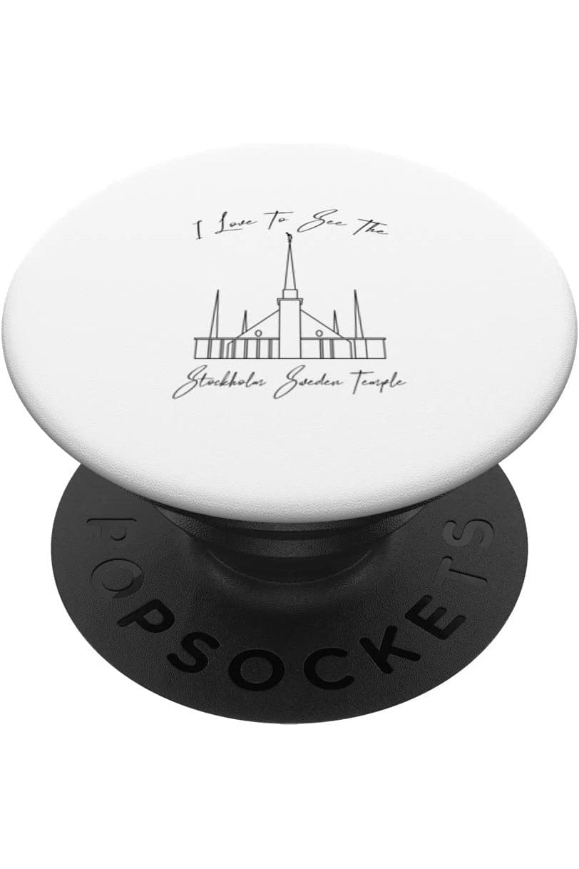 Stockholm Schweden Tempel, I love to see my temple, calligraph PopSocket