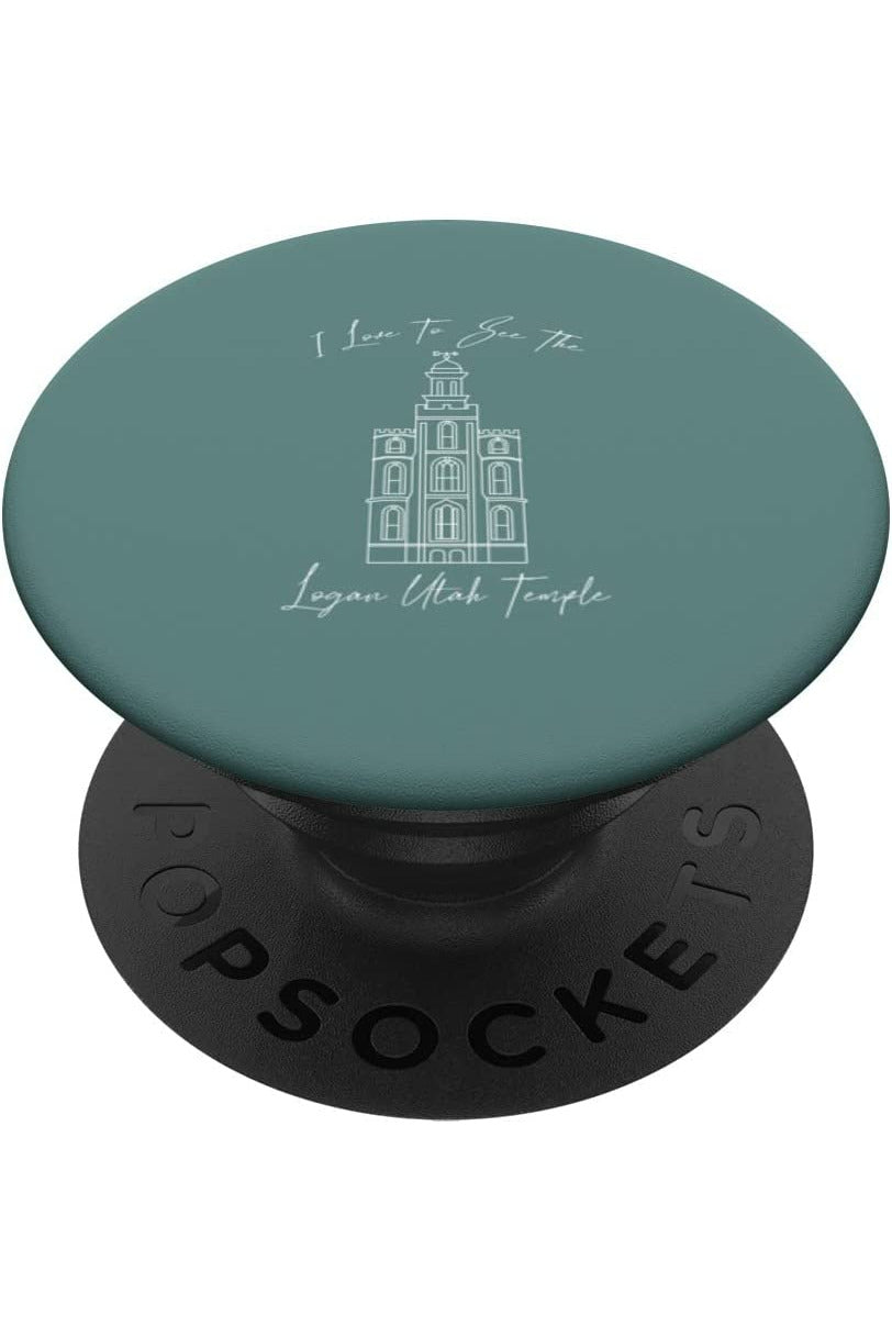 Logan Utah Temple PopSockets Grip - Calligraphy Style (English) US