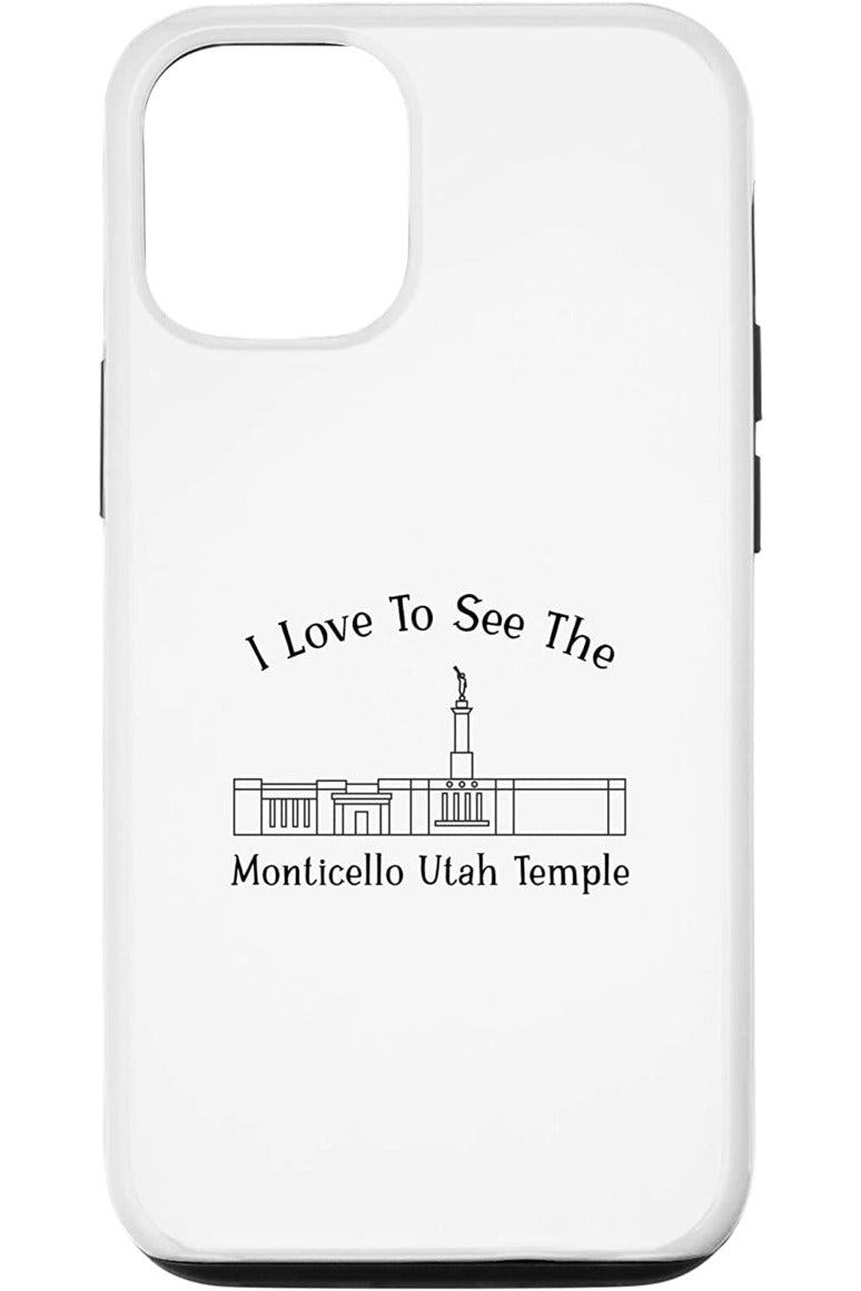 Monticello Utah Temple Apple iPhone Cases - Happy Style (English) US