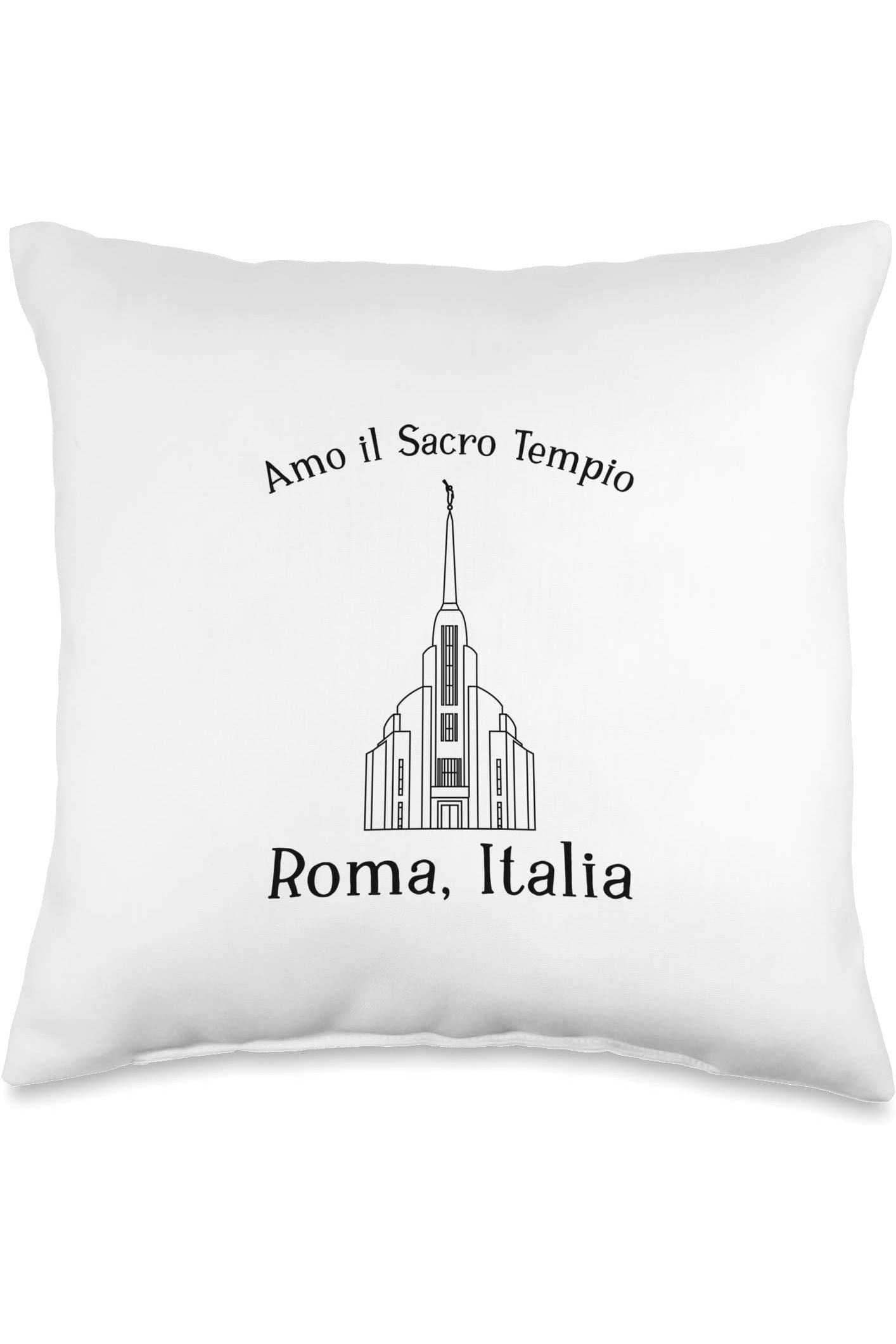 Rome Italy Temple Throw Pillows - Happy Style (Italian) US