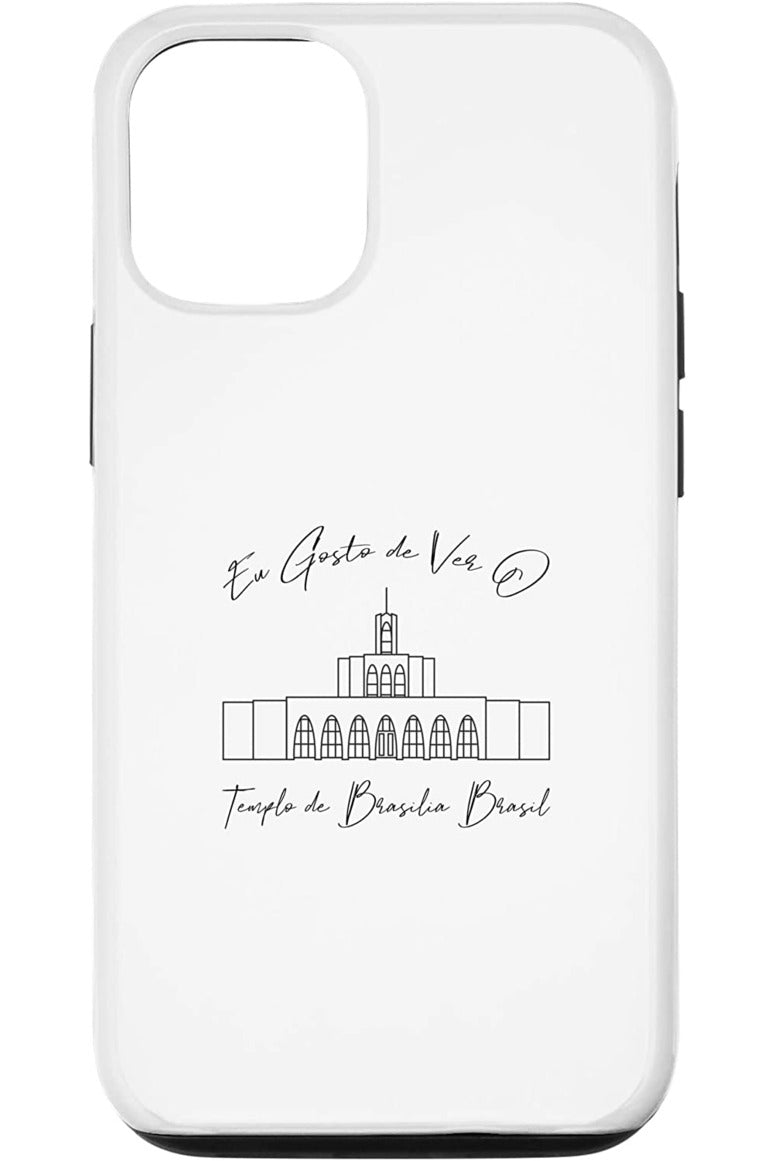 Brasilia Brazil Temple Apple iPhone Cases - Calligraphy Style (Portuguese) US