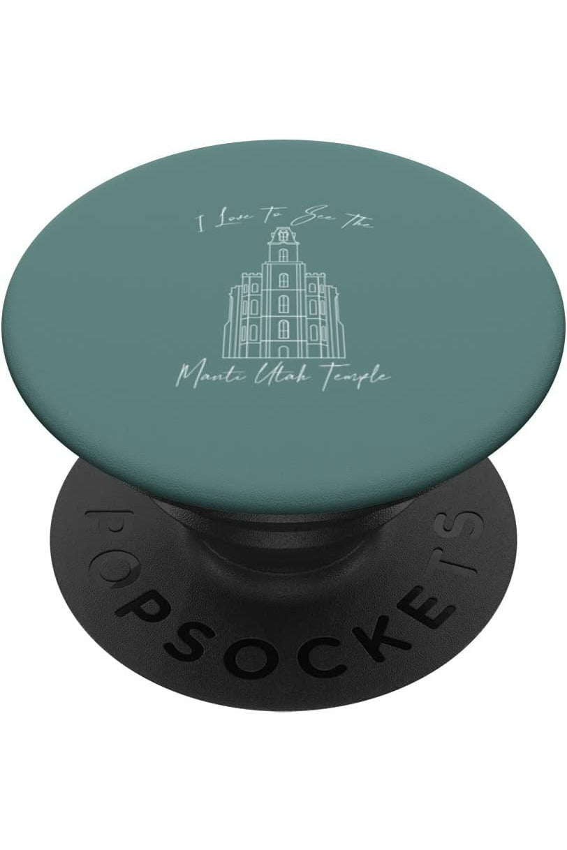 Manti Utah Temple PopSockets Grip - Calligraphy Style (English) US