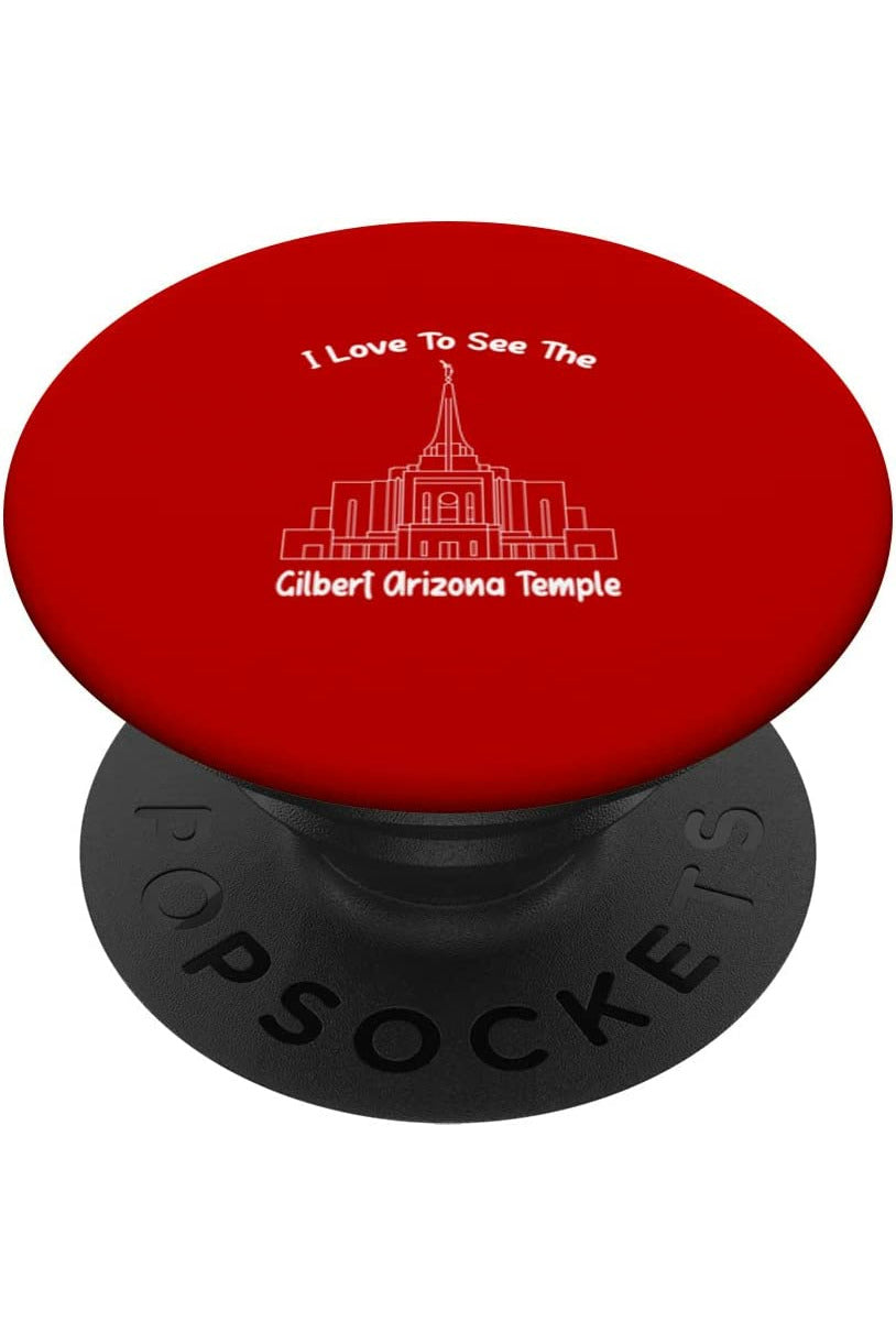 Gilbert Arizona Temple PopSockets Grip - Primary Style (English) US