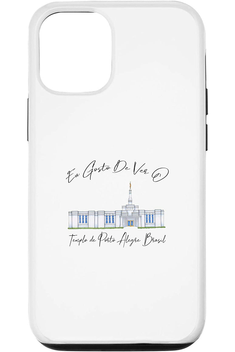 Templo de Manaus Brasil Apple iPhone Cases - Calligraphy Style (Portuguese) US
