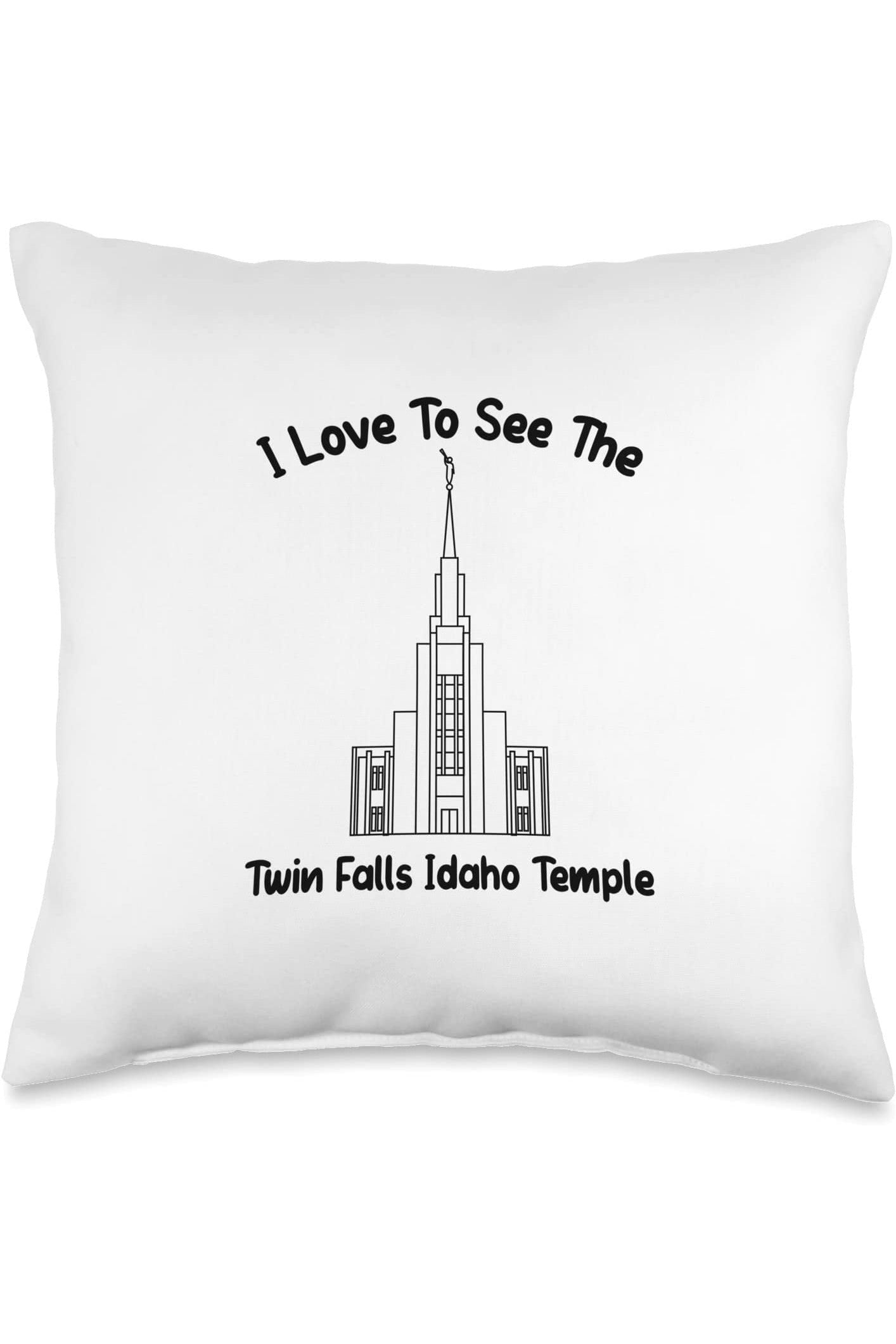 Twin Falls Idaho Temple Throw Pillows - Primary Style (English) US