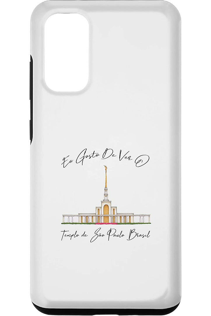 Templo de Manaus Brasil Samsung Phone Cases - Calligraphy Style (Portuguese) US