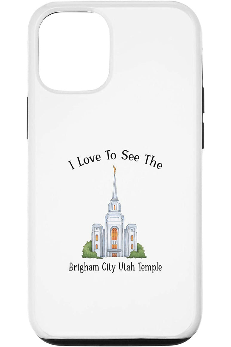 Brigham City Utah Temple Apple iPhone Cases - Happy Style (English) US