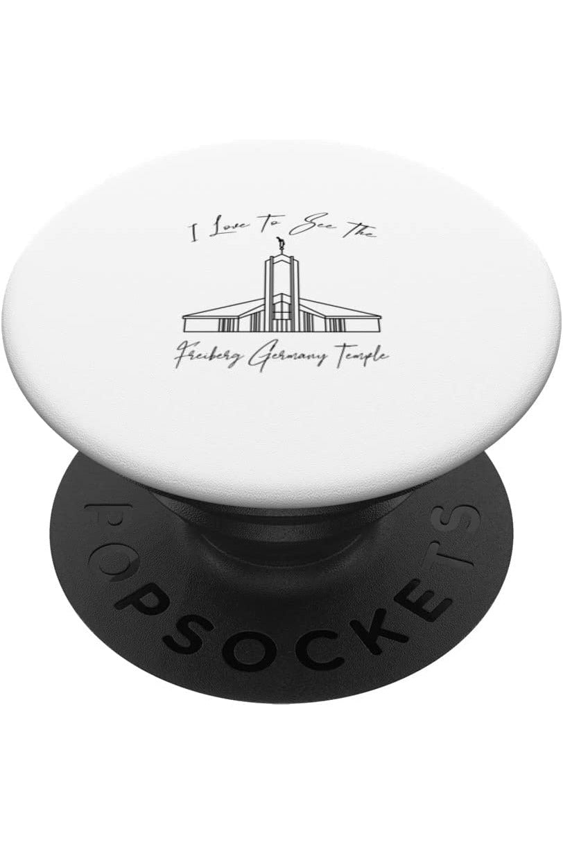 Freiberg Alemania Temple, me encanta ver mi templo caligrafía PopSocket