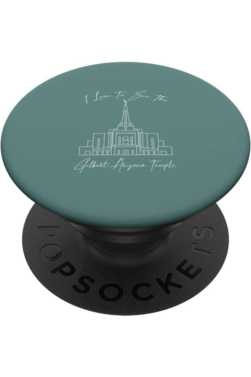 Gilbert Arizona Temple PopSockets Grip - Calligraphy Style (English) US