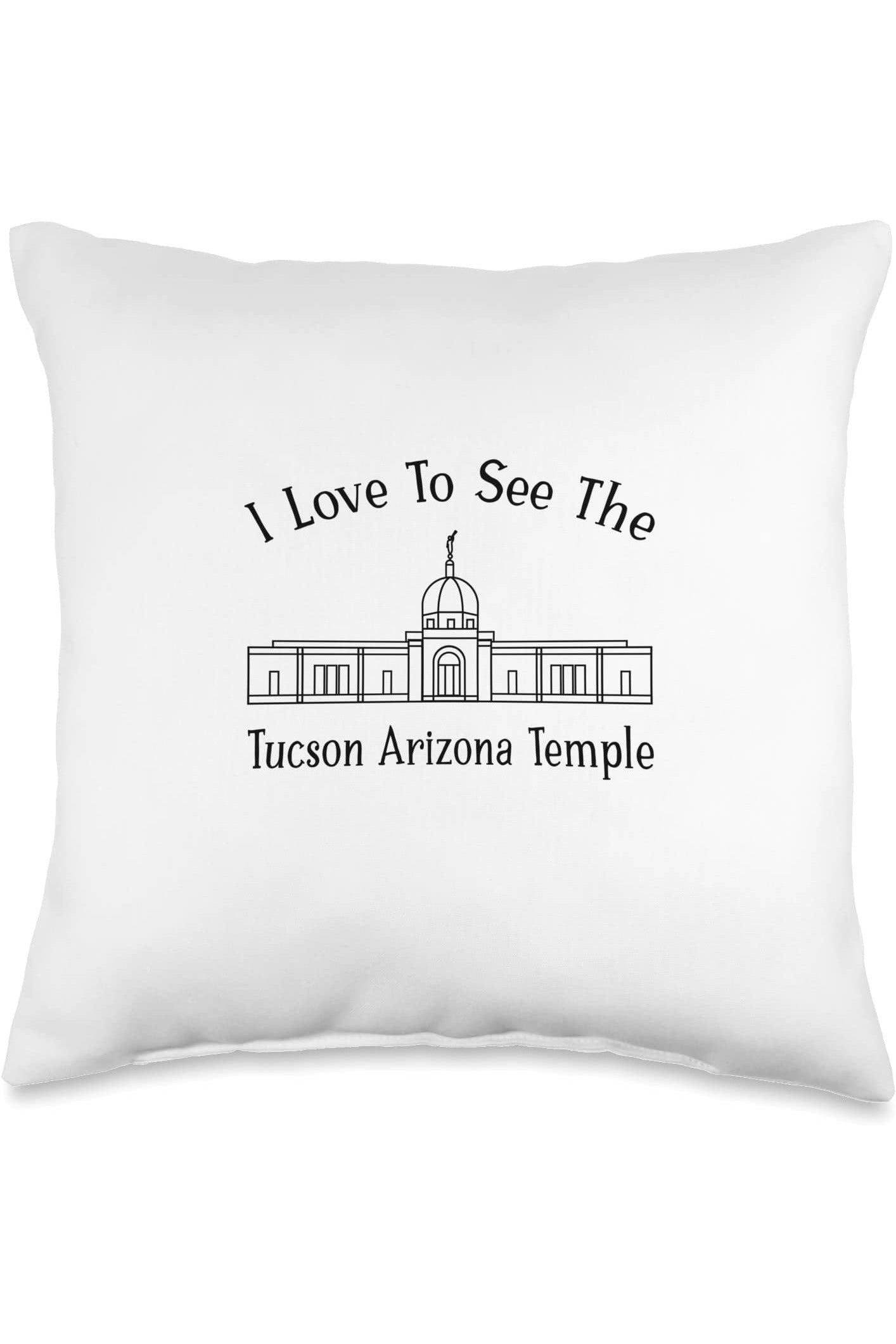 Tucson Arizona Temple Throw Pillows - Happy Style (English) US