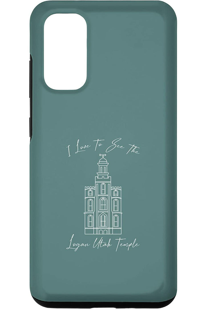 Logan Utah Temple Samsung Phone Cases - Calligraphy Style (English) US