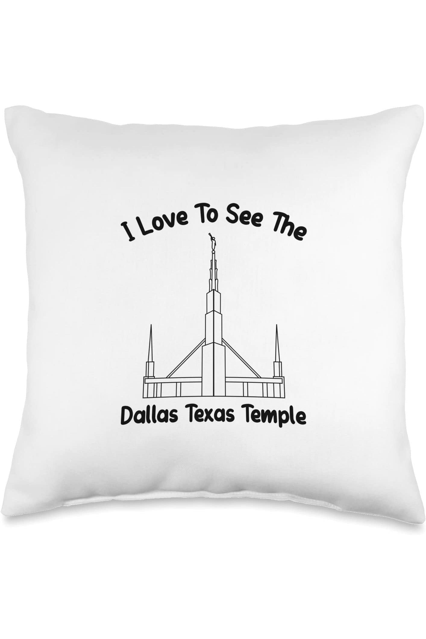 Dallas Texas Temple Throw Pillows - Primary Style (English) US