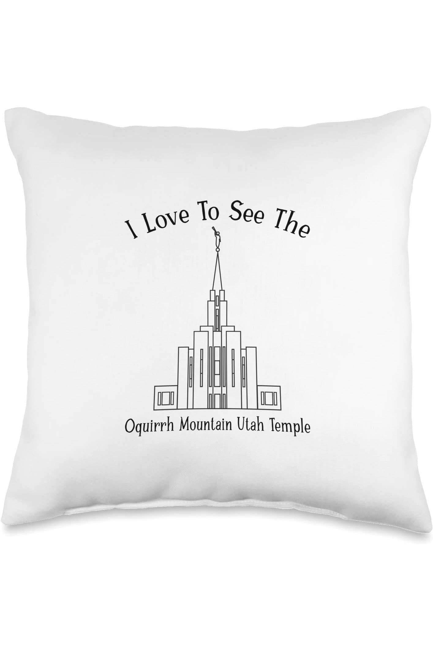 Oquirrh Mountain Utah Temple Throw Pillows - Happy Style (English) US