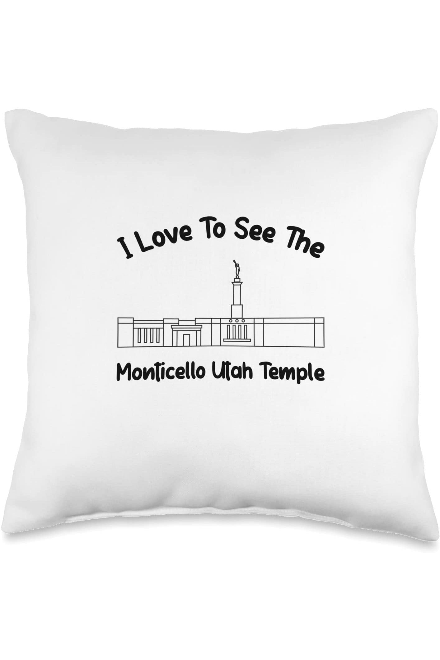Monticello Utah Temple Throw Pillows - Primary Style (English) US