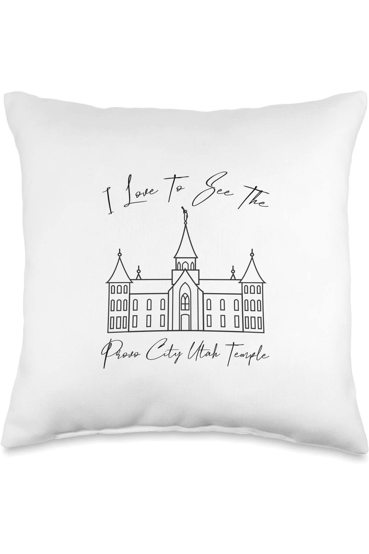 Provo City Center Utah Temple Throw Pillows - Style (English) US