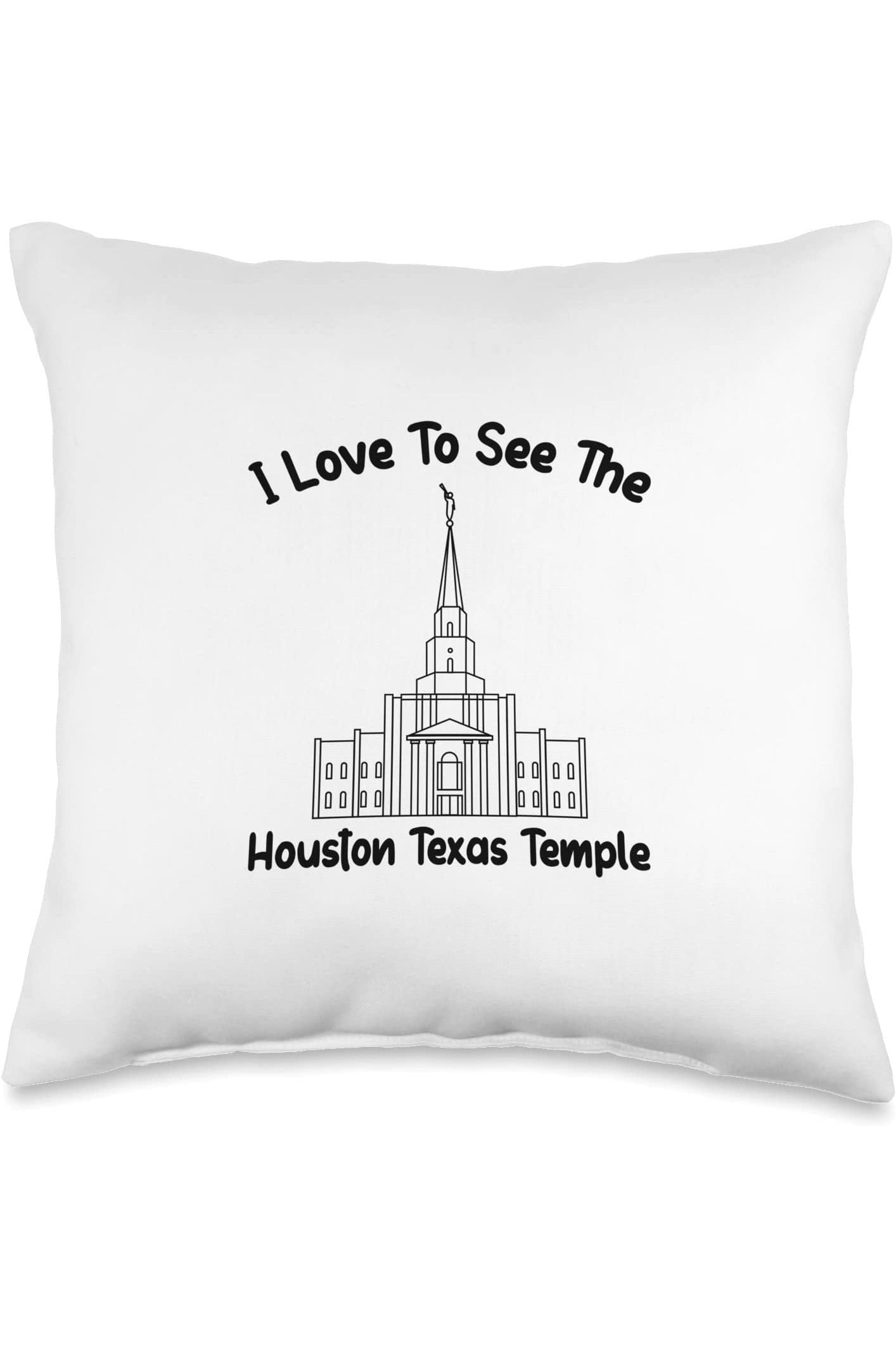 Houston Texas Temple Throw Pillows - Primary Style (English) US