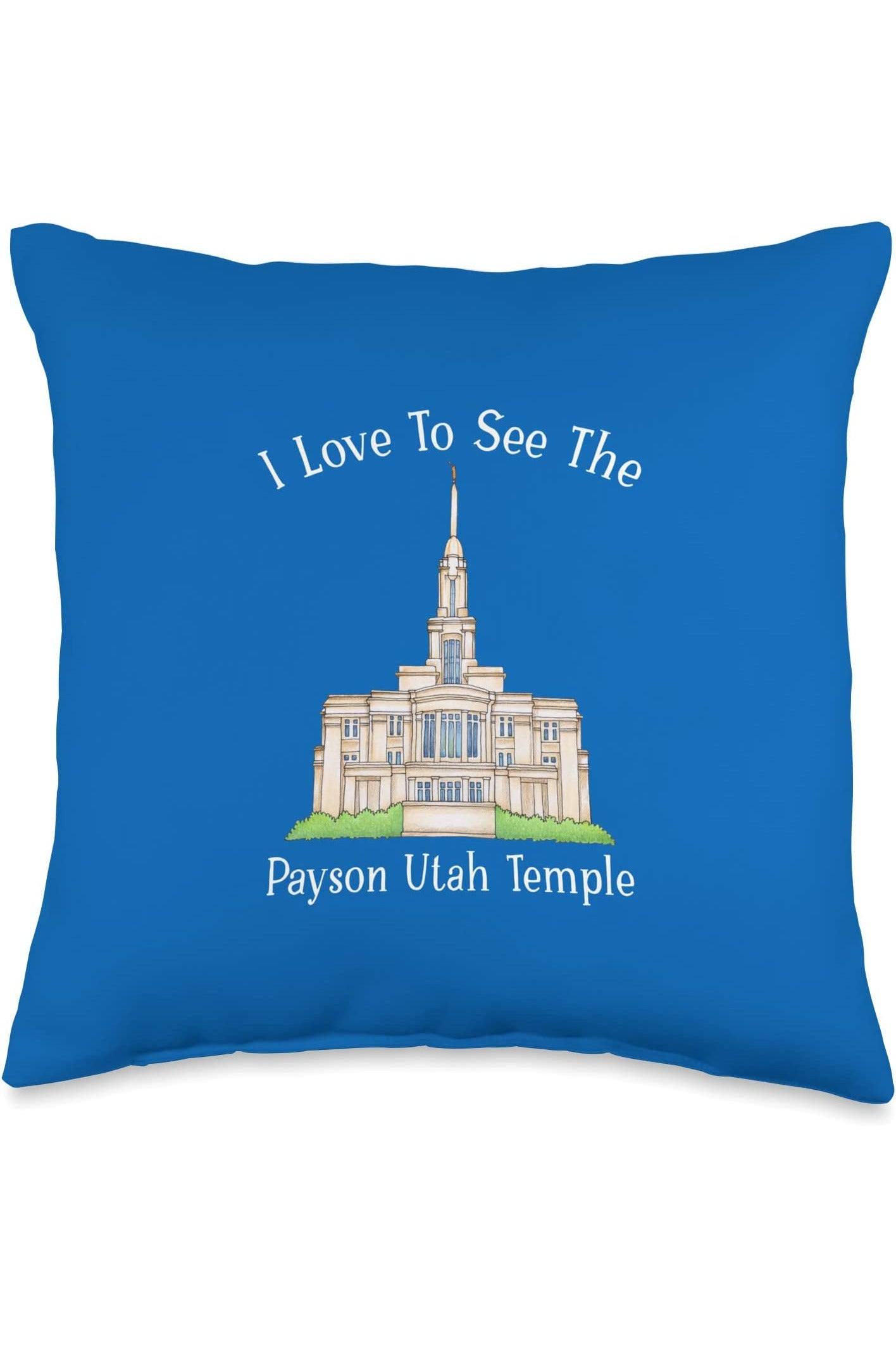 Payson Utah Temple Throw Pillows - Happy Style (English) US