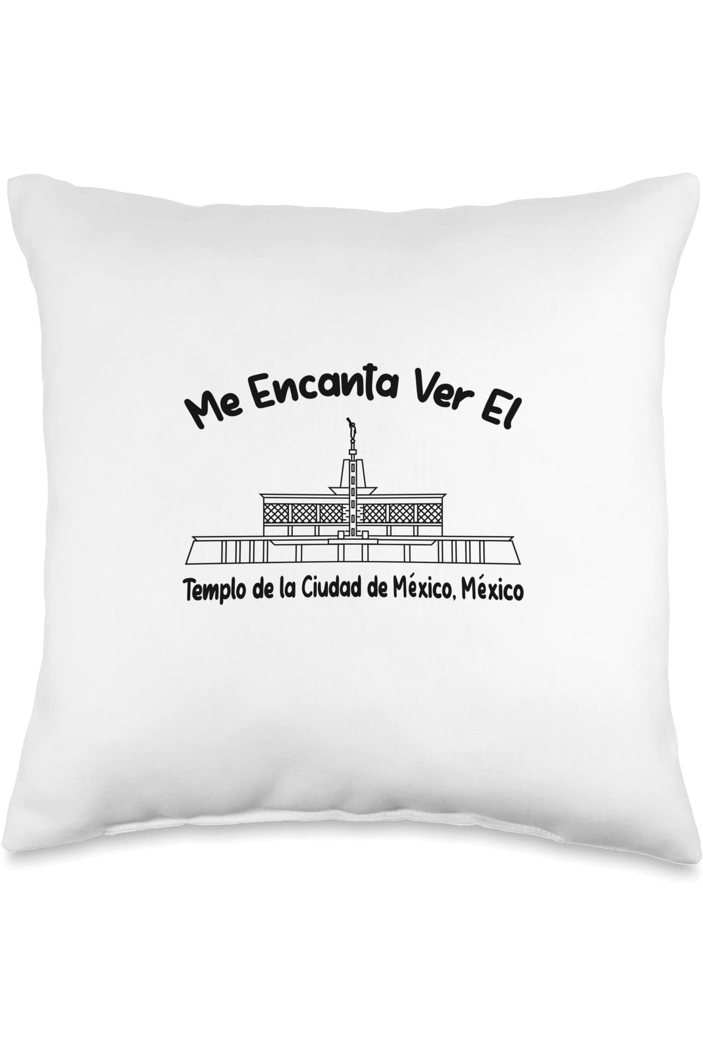 Mexico City Mexico Temple Throw Pillows - Primary Style (Spanish) US