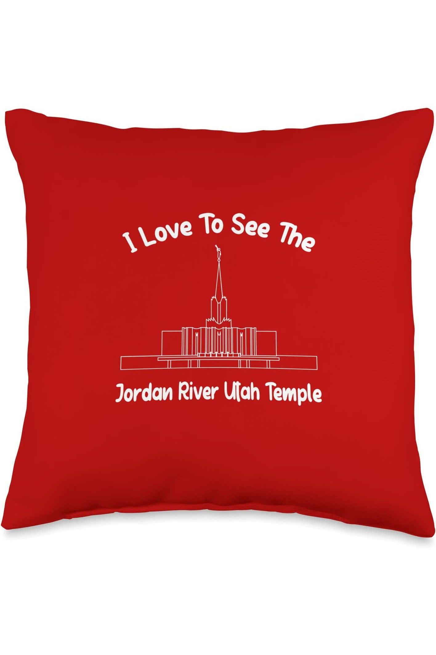 Jordan River Utah Temple Throw Pillows - Primary Style (English) US