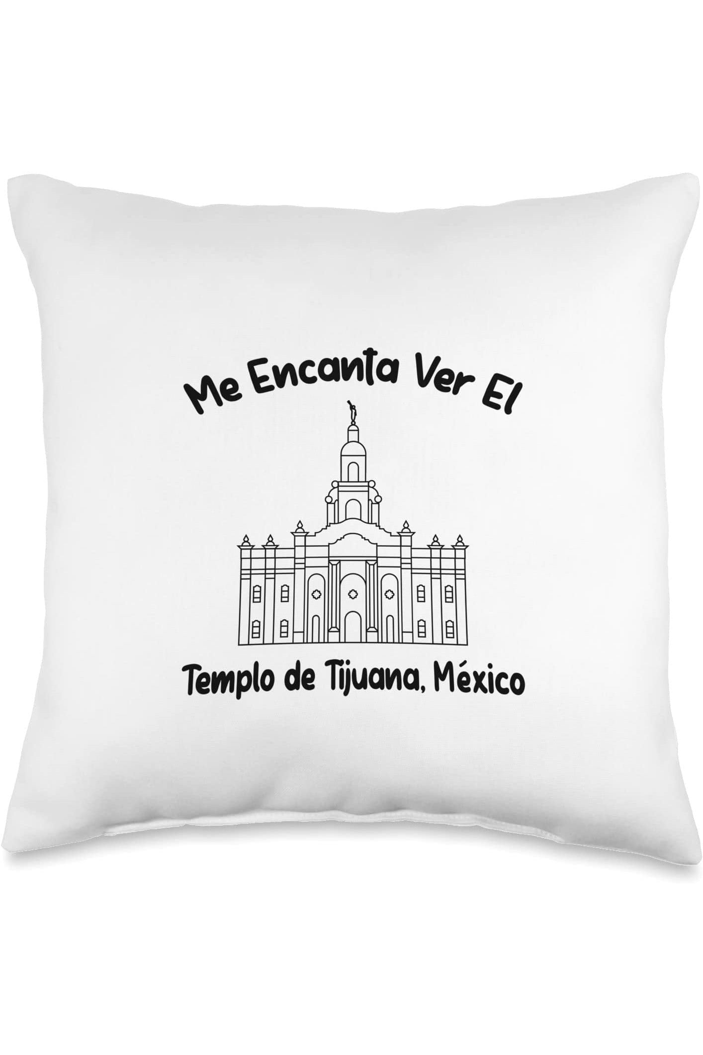 Tijuana Mexico Temple Throw Pillows - Primary Style (Spanish) US
