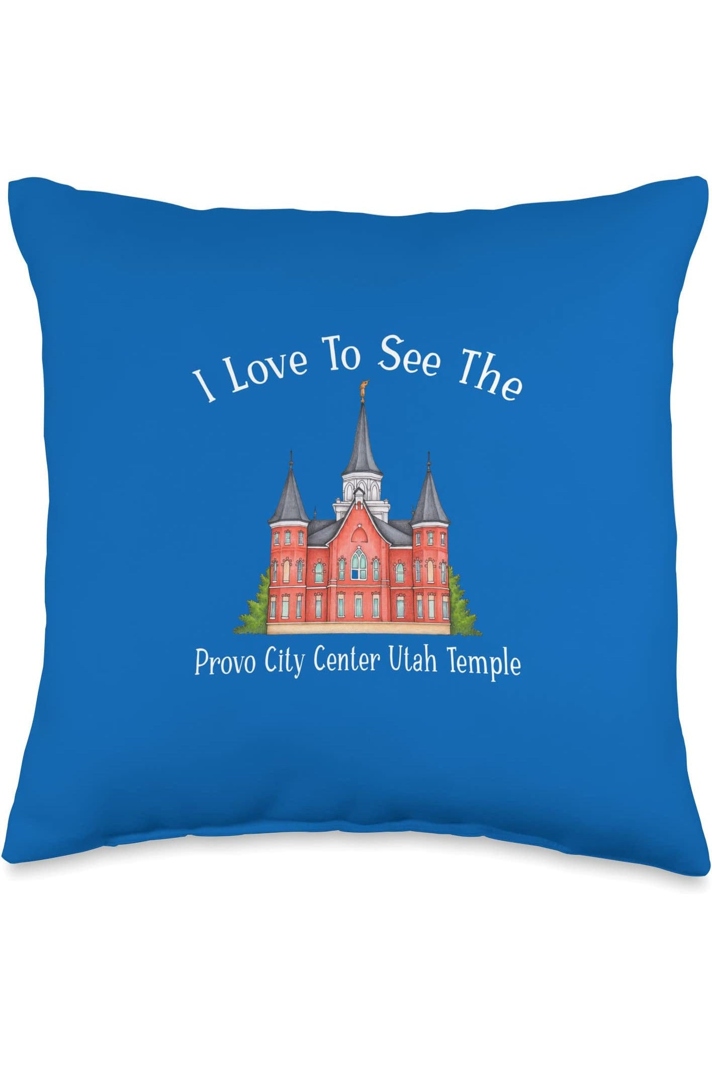 Provo City Center Utah Temple Throw Pillows - Happy Style (English) US