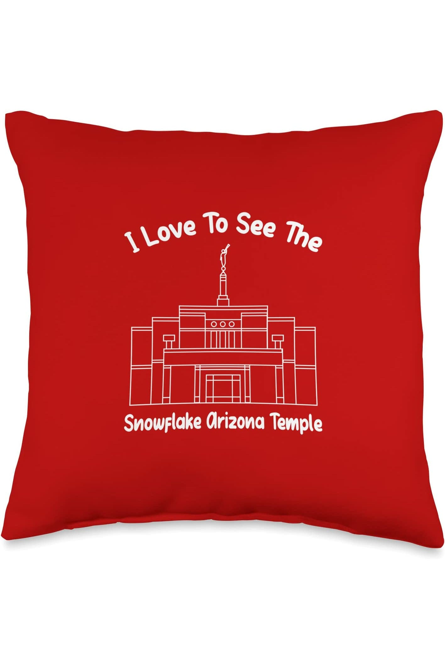 Snowflake Arizona Temple Throw Pillows - Primary Style (English) US