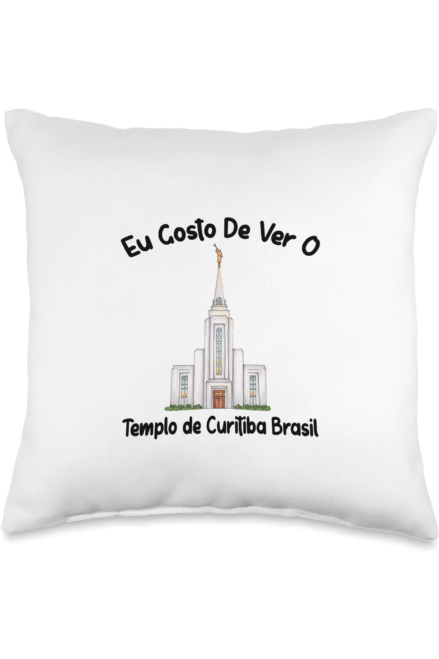 Templo de Manaus Brasil Throw Pillows - Primary Style (Portuguese) US