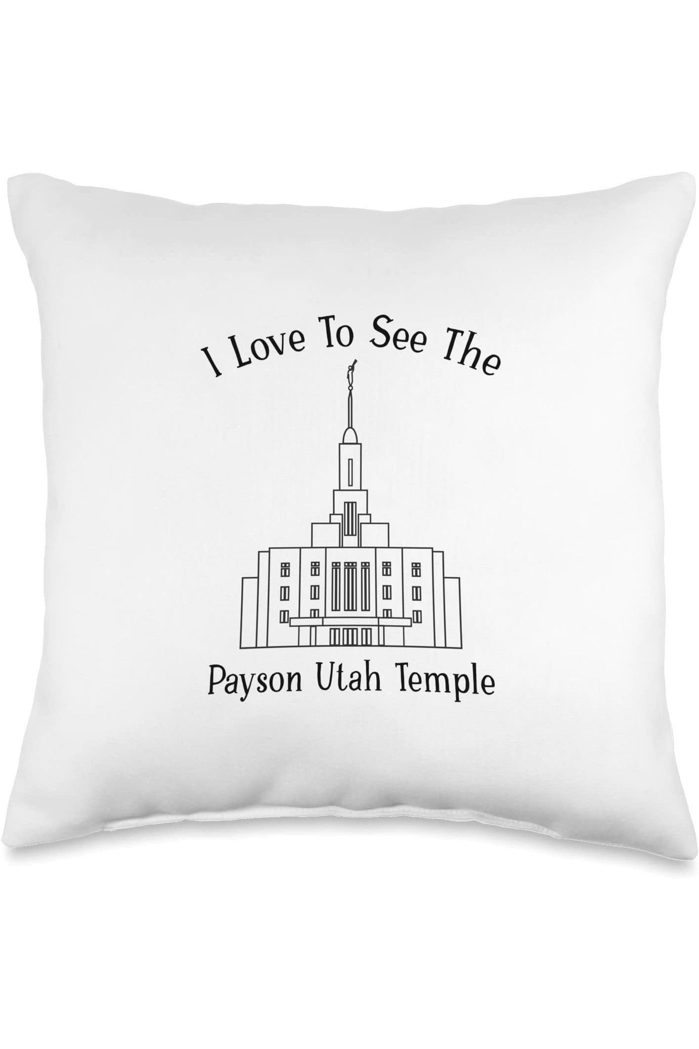 Payson Utah Temple Throw Pillows - Happy Style (English) US