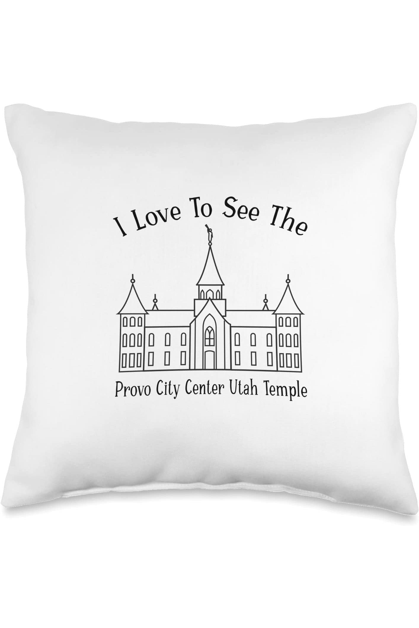 Provo City Center Utah Temple Throw Pillows - Happy Style (English) US