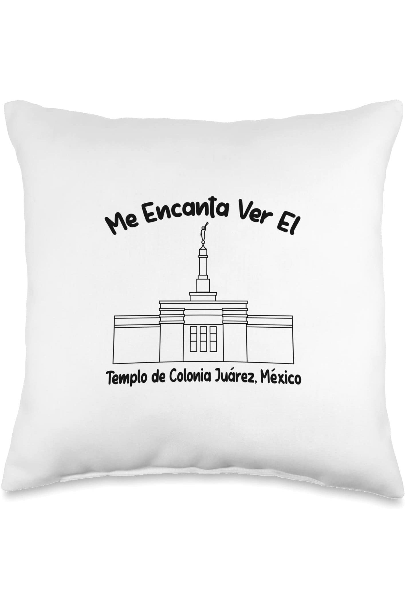 Colonia Juarez Chihuahua Mexico Temple Throw Pillows - Primary Style (Spanish) US