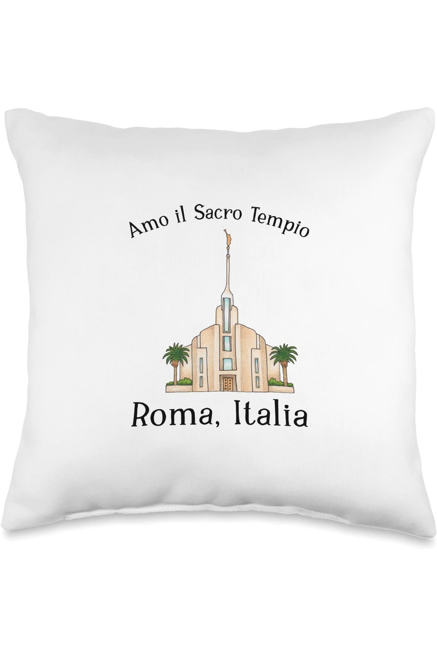 Rome Italy Temple Throw Pillows - Happy Style (Italian) US