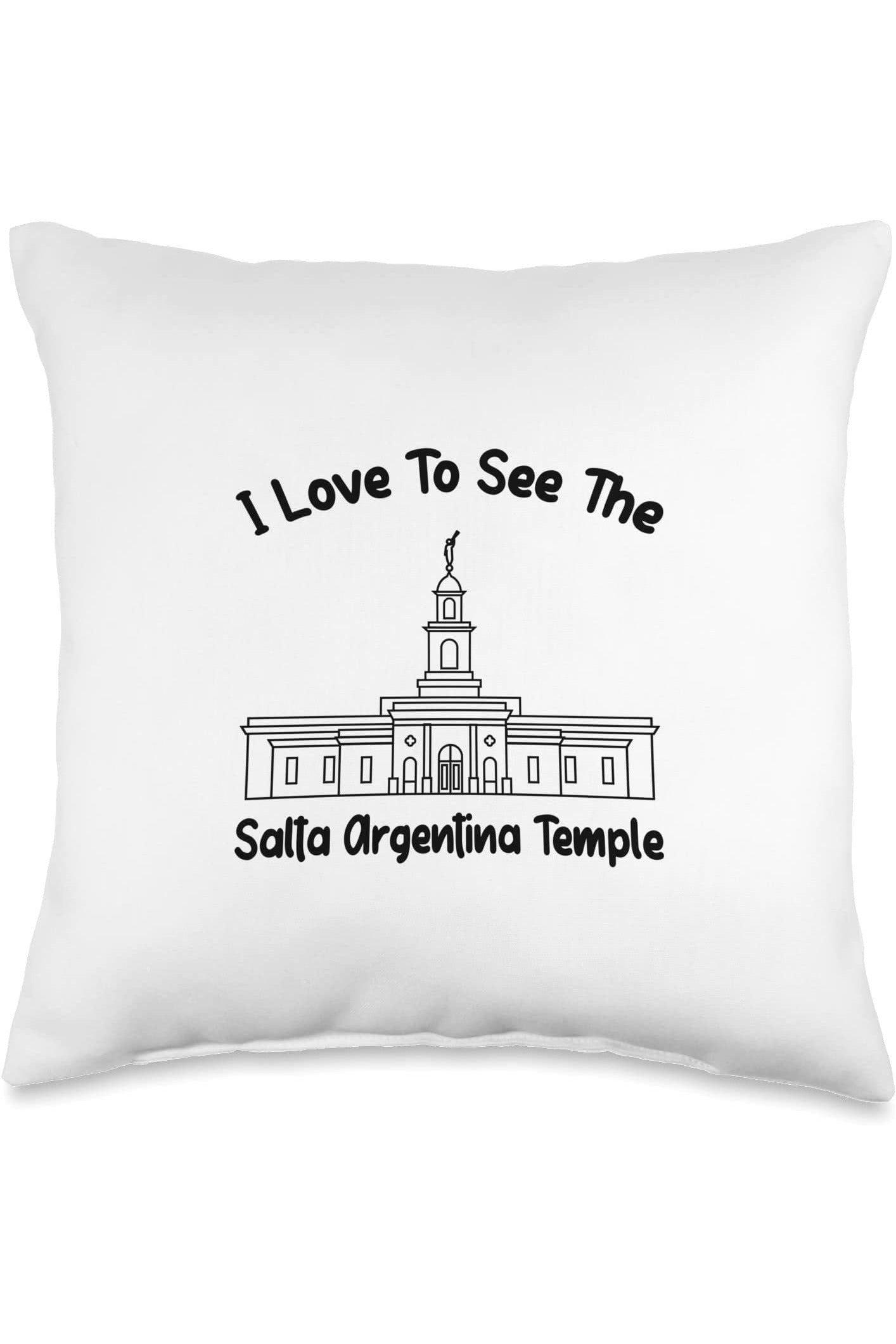 Salta Argentina Temple Throw Pillows - Primary Style (English) US