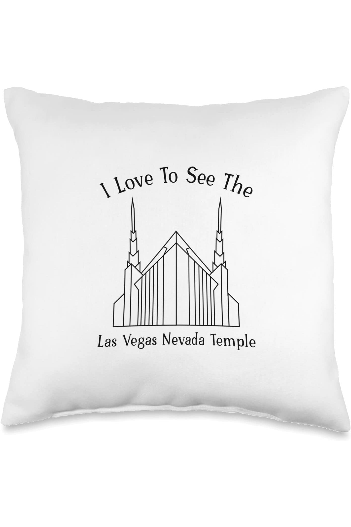 Las Vegas Nevada Temple Throw Pillows - Happy Style (English) US