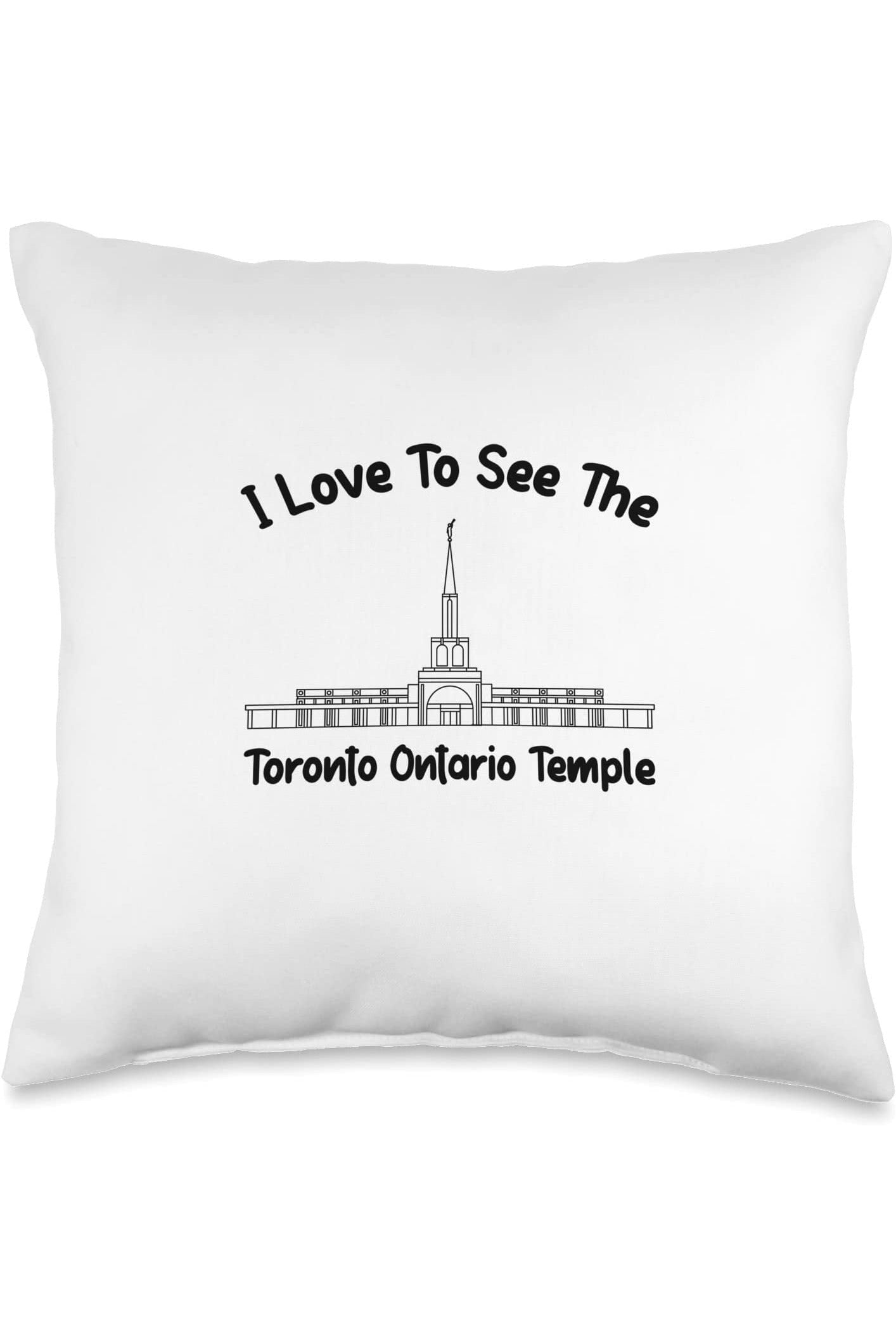 Toronto Ontario Temple Throw Pillows - Primary Style (English) US