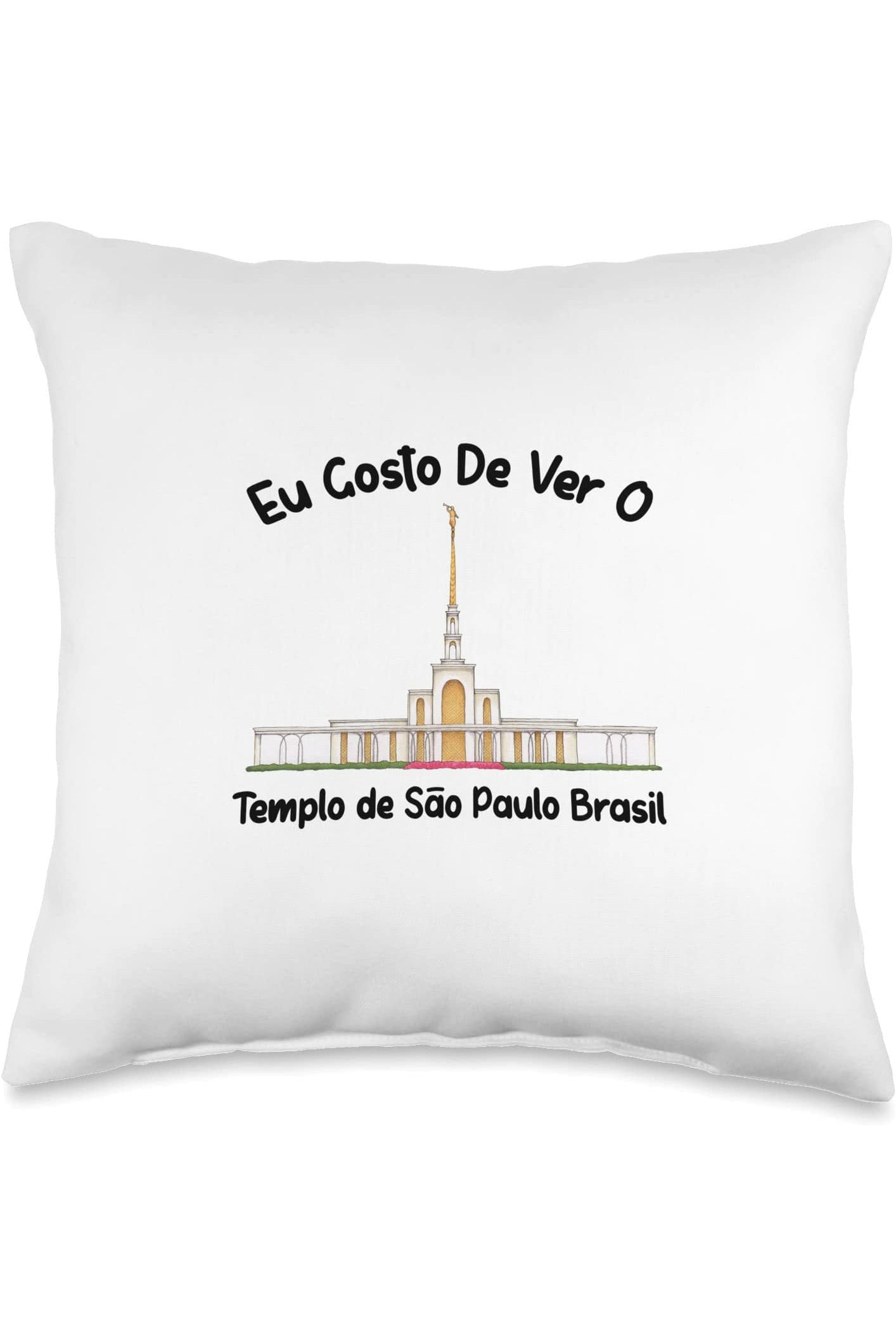 Templo de Manaus Brasil Throw Pillows - Primary Style (Portuguese) US