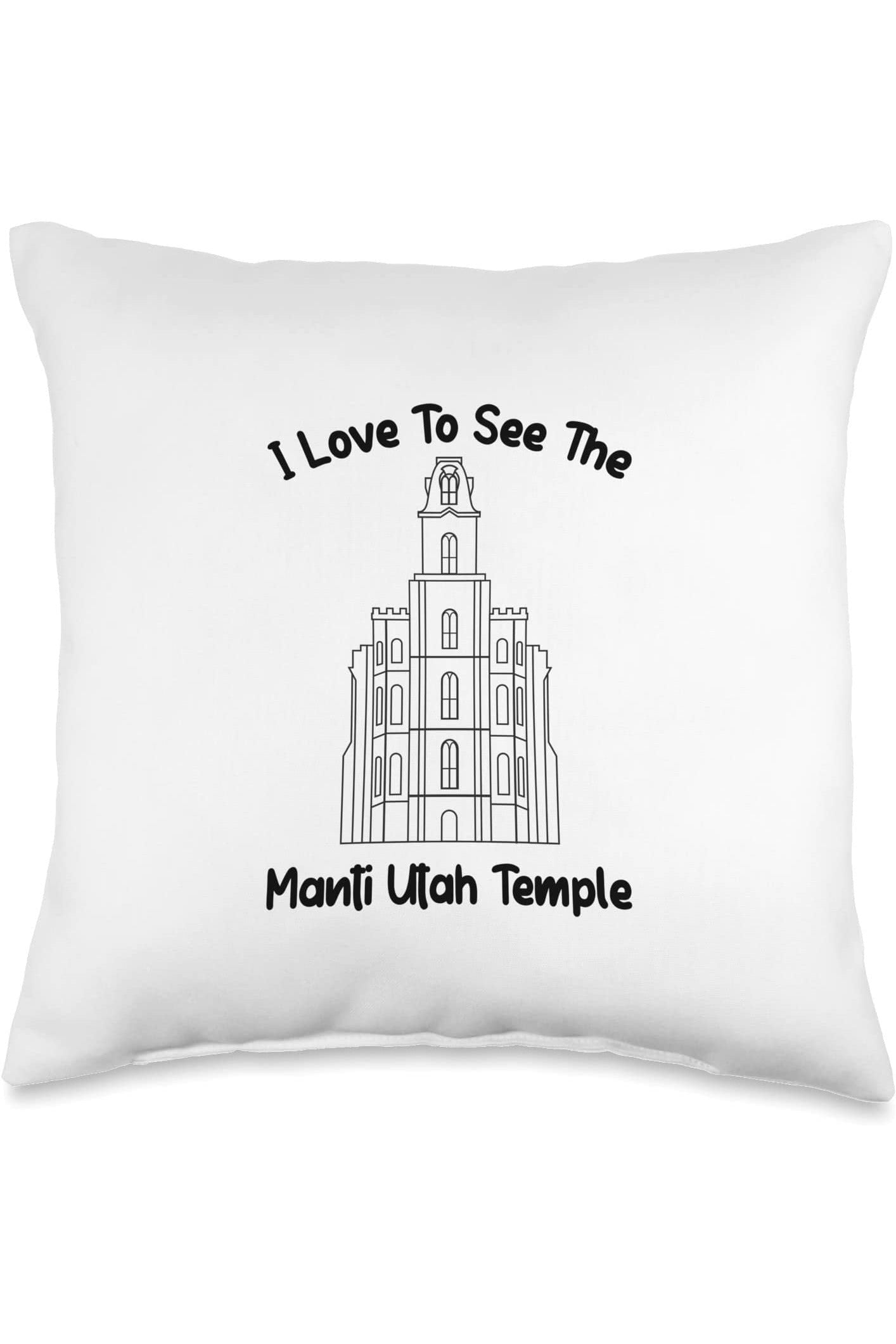 Manti Utah Temple Throw Pillows - Primary Style (English) US
